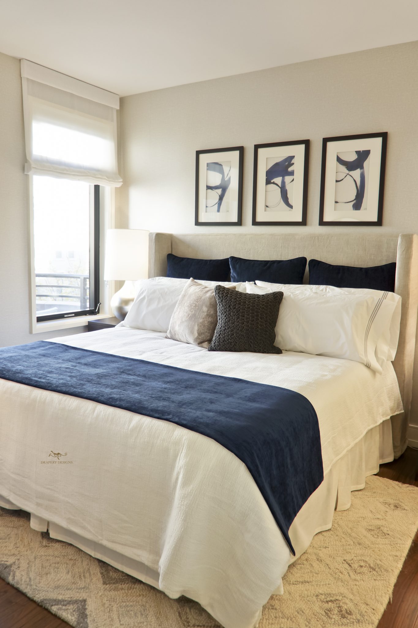 Custom Bedding with Headboard