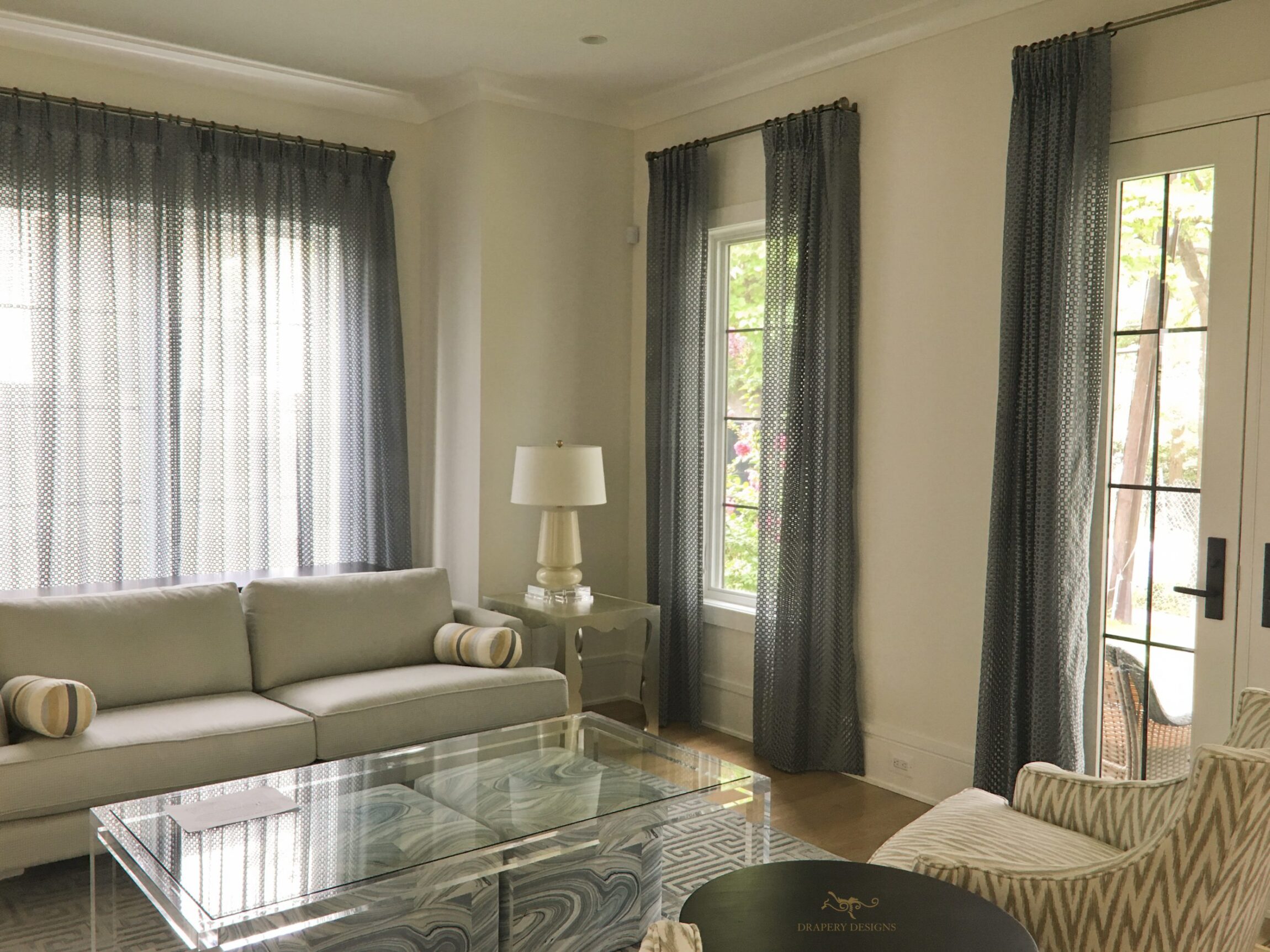 Living Room Pinch Pleated Sheer Panels