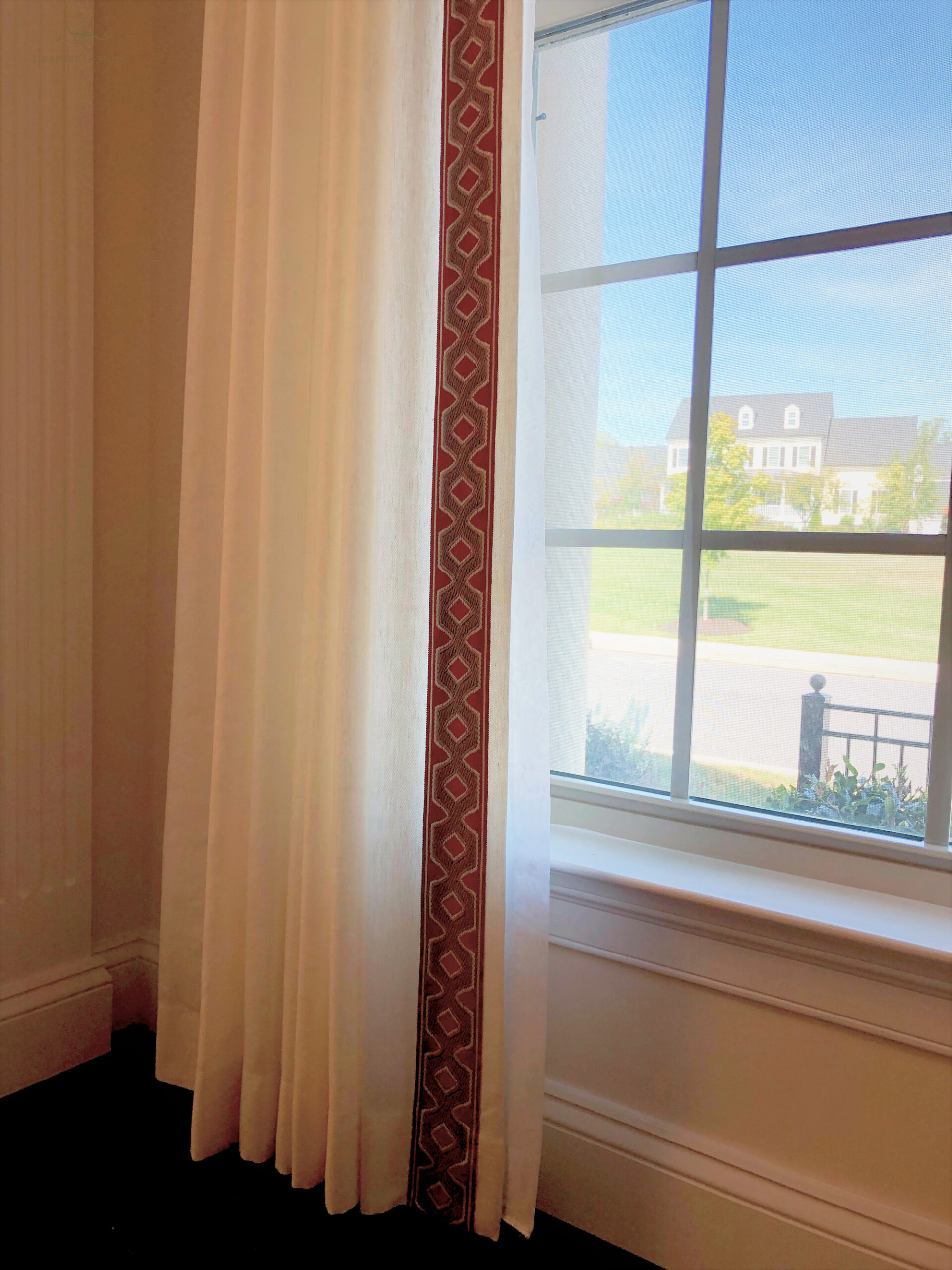 Sheer Panels with Trim